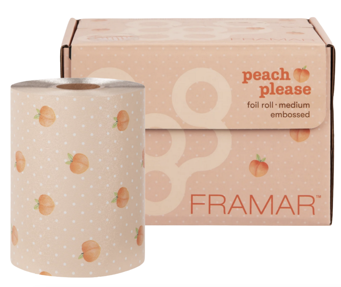 Framar Embossed Foil Roll Peach Please 97,5 meter