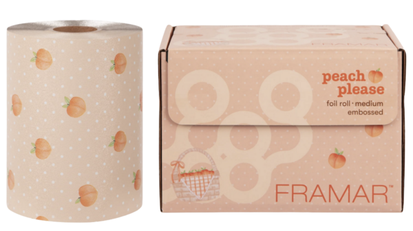 Framar Embossed Foil Roll Peach Please 97,5 meter