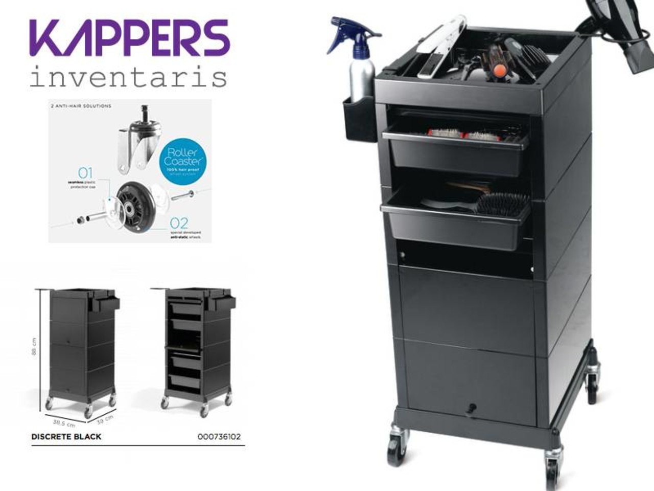 Sibel Kappers werkwagen Discrete creme wit Sibel Kappers werkwagen Discrete creme wit