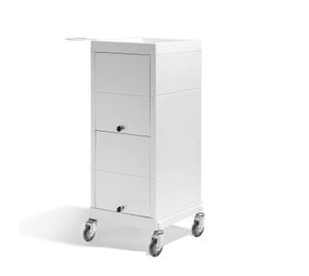 Sibel Kappers werkwagen Discrete creme wit met slot Sibel Kappers werkwagen Discrete creme wit met slot