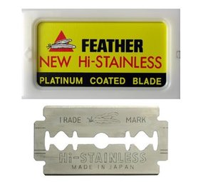 Feather  Double Edge Blades 10 Stuks. geel Feather  Double Edge Blades 10 Stuks. geel