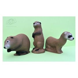 3D International 3D International 3D Target Familypack Mink-Muskusrat-Prairie Dog