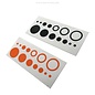 Mybo - Merlin MYBO TEN ZONE - LENS DECALS - 1X ORANGE/ 1X BLACK SCOPE PART