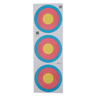 Avalon TARGET FACES WORLD ARCHERY 60CM 3-SPOT STANDARD CENTRE VERTICAL 5-RINGS