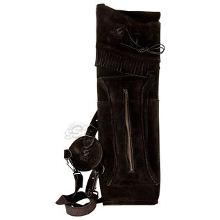 Buck Trail TRADITIONAL BACK QUIVER CREEK BLACK SUEDE WITH FRONT POCKET