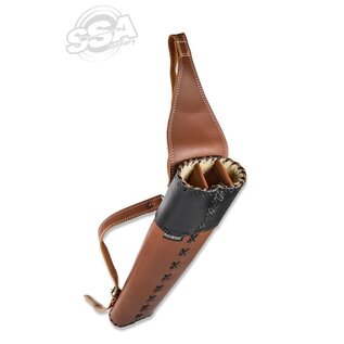 Buck Trail BUCK TRAIL TRADITIONAL BACK QUIVER HUSKY 53CM LEATHER WITH ADJUSTABLE BELTS