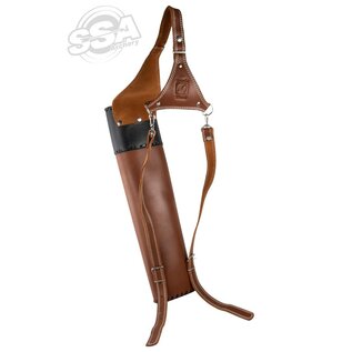 Buck Trail BUCK TRAIL TRADITIONAL BACK QUIVER HUSKY 53CM LEATHER WITH ADJUSTABLE BELTS
