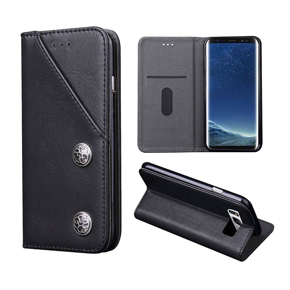 Zwarte Luxe Afgewerkt Samsung S8 Plus Portemonnee Hoesje huismerk kopen in de aanbieding