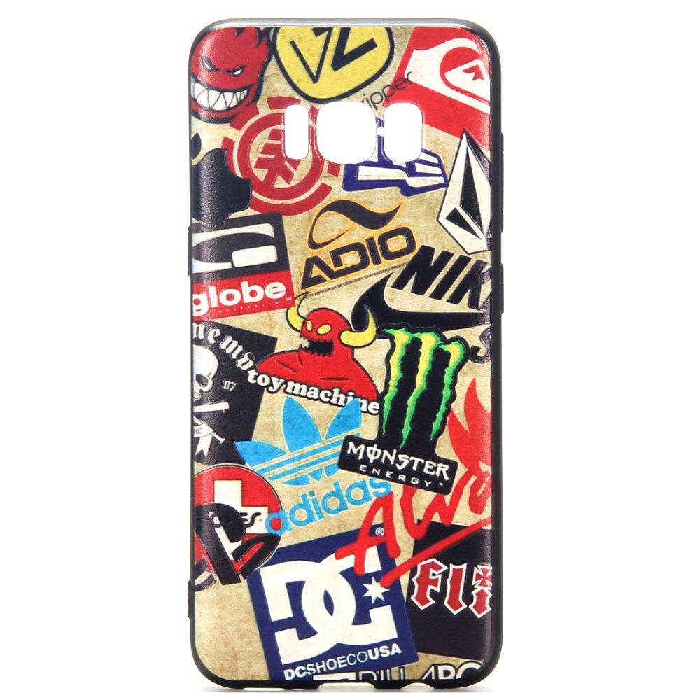 Samsung Galaxy S8 Tpu Hoes Met Diverse Merken Opdruk huismerk kopen in de aanbieding