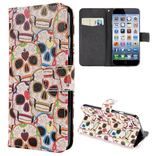 Skulls Iphone 6 Portemonnee Hoes huismerk kopen in de aanbieding