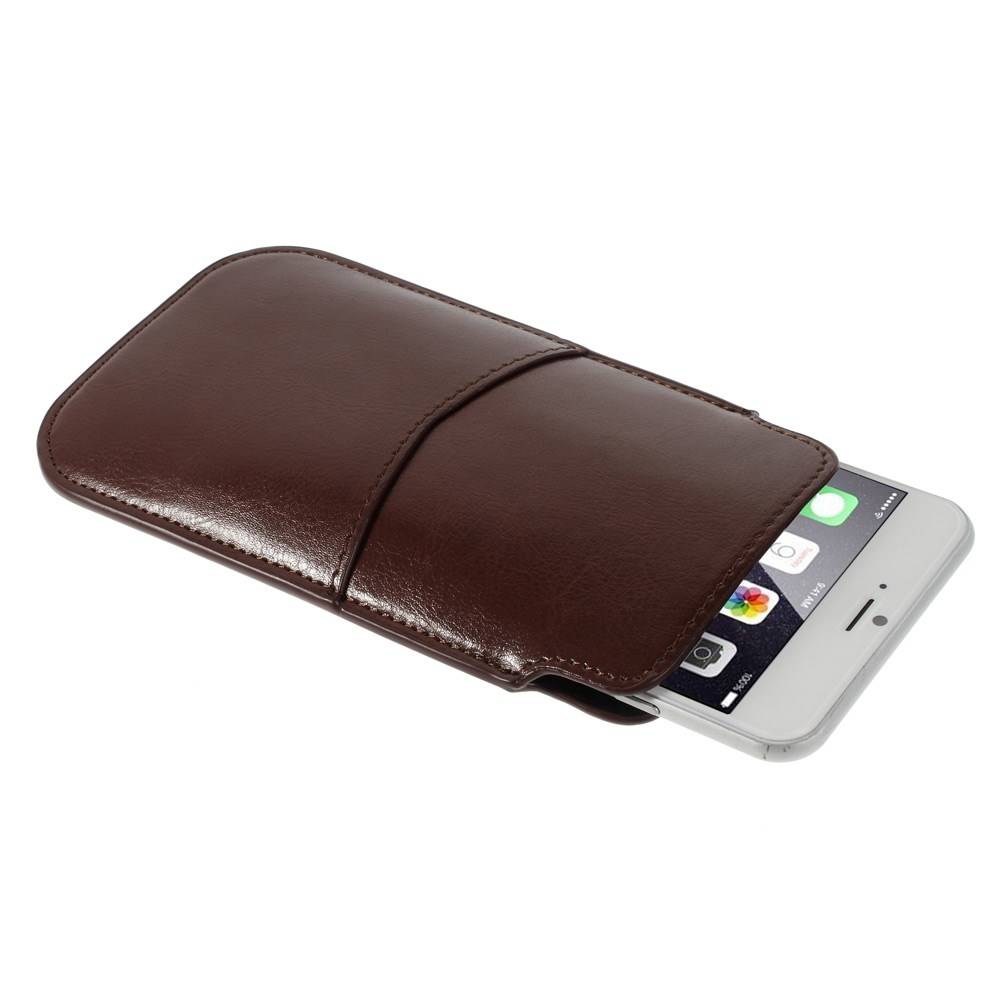 Iphone 6 Plus Insteek Hoesje Bruin huismerk kopen in de aanbieding