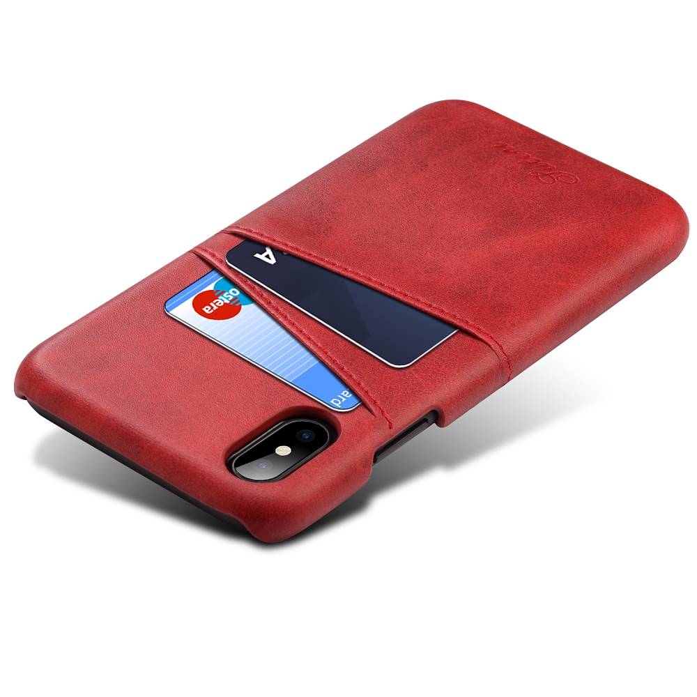 Suteni Rode Harde Met Pu Leer Bekleed Iphone X Ruimte Voor 2 Pasjes suteni kopen in de aanbieding