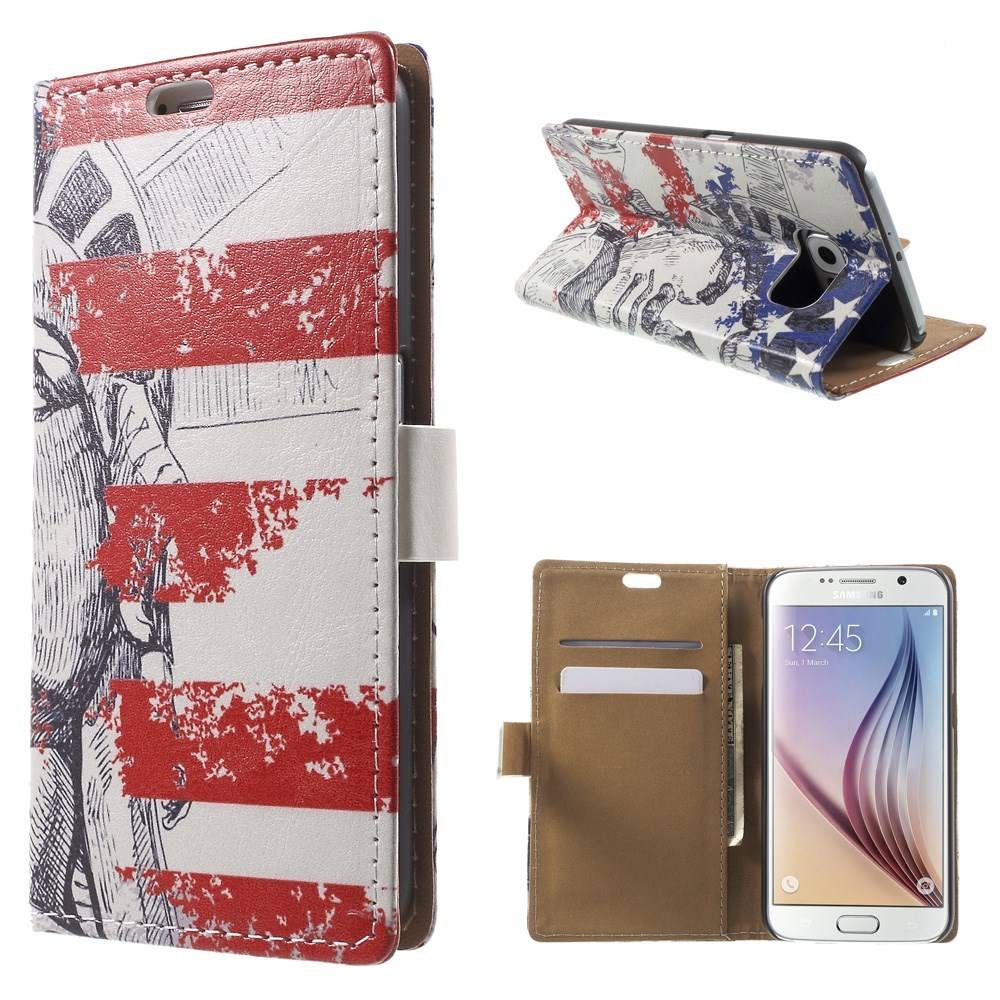 Vrijheidsbeeld Samsung Galaxy S6 Portemonnee Hoes huismerk kopen in de aanbieding