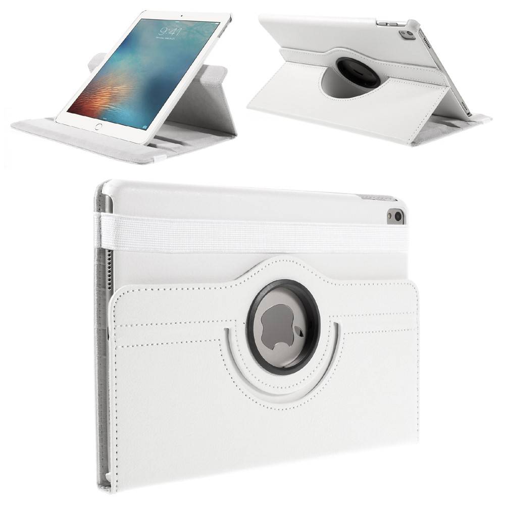 Ipad Pro 97 Hoes 360 Graden Roteerbaar Litchi Leder Wit huismerk kopen in de aanbieding