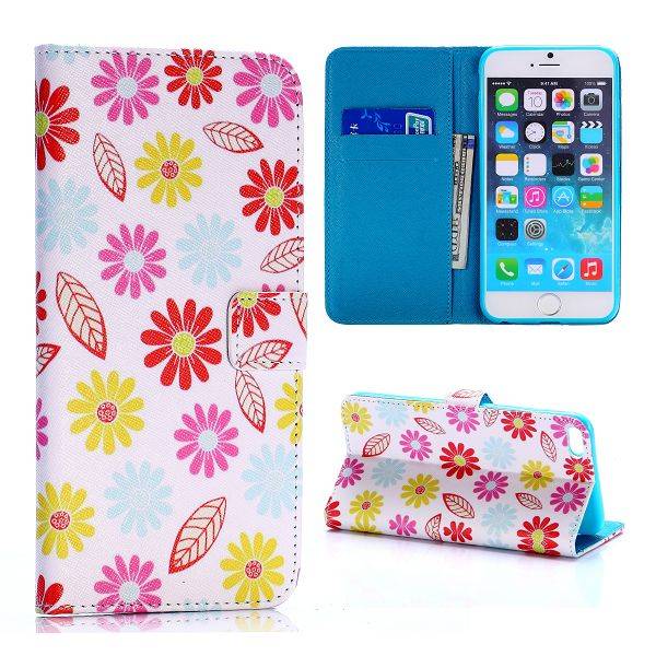 Bloemen En Blaadjes Iphone 6 Plus Portemonnee Hoes huismerk kopen in de aanbieding
