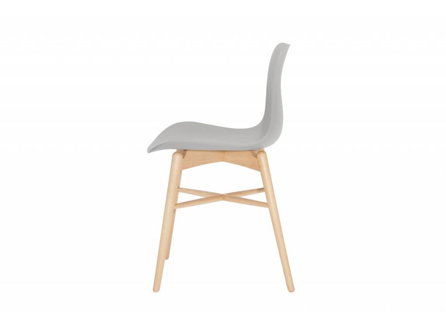 Design stoel 'Langue Original Natural' in de kleur Flint Grey