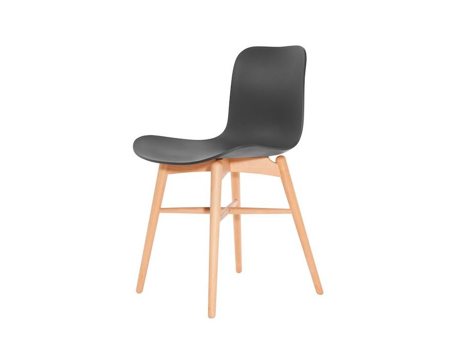 Design-Stuhl Langue Original Natural in der Farbe Anthracite Black