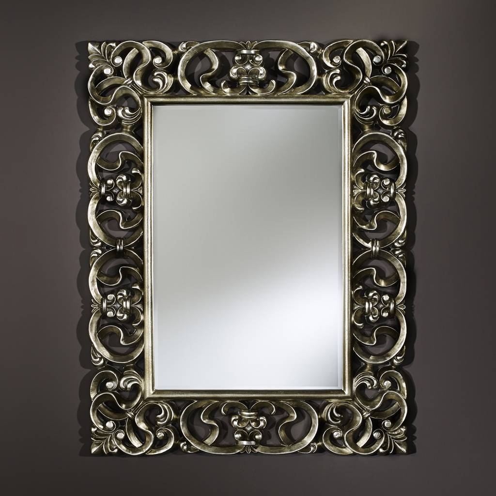 Verdorde boog proza Baroque' is een mooie klassieke spiegel van 101 x 130 cm in zilveren lijst  - Wilhelmina Designs