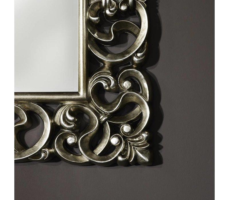 Deknudt Classical Mirror Baroque 101 X 130 Cm In Silver Wilhelmina Designs