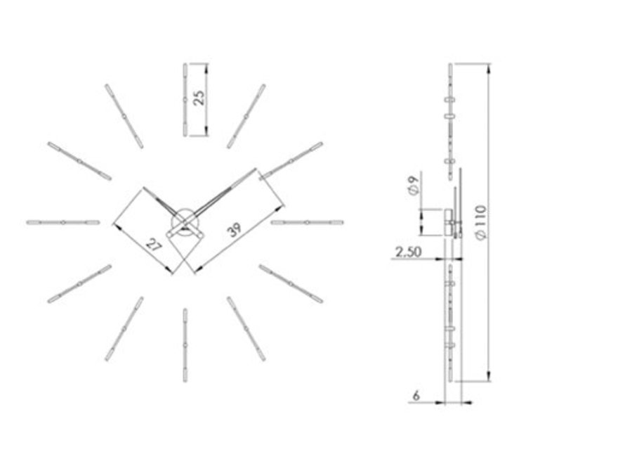 Design wall clock 'Merlín'