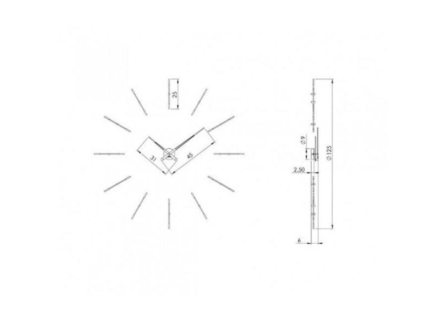 Design wall clock 'Merlín'