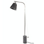 Design vloerlamp 'Line One' in de kleur oxidized met ruwe marmeren voet.