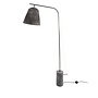 Design vloerlamp 'Line Two' in de kleur oxidized met ruwe marmeren voet