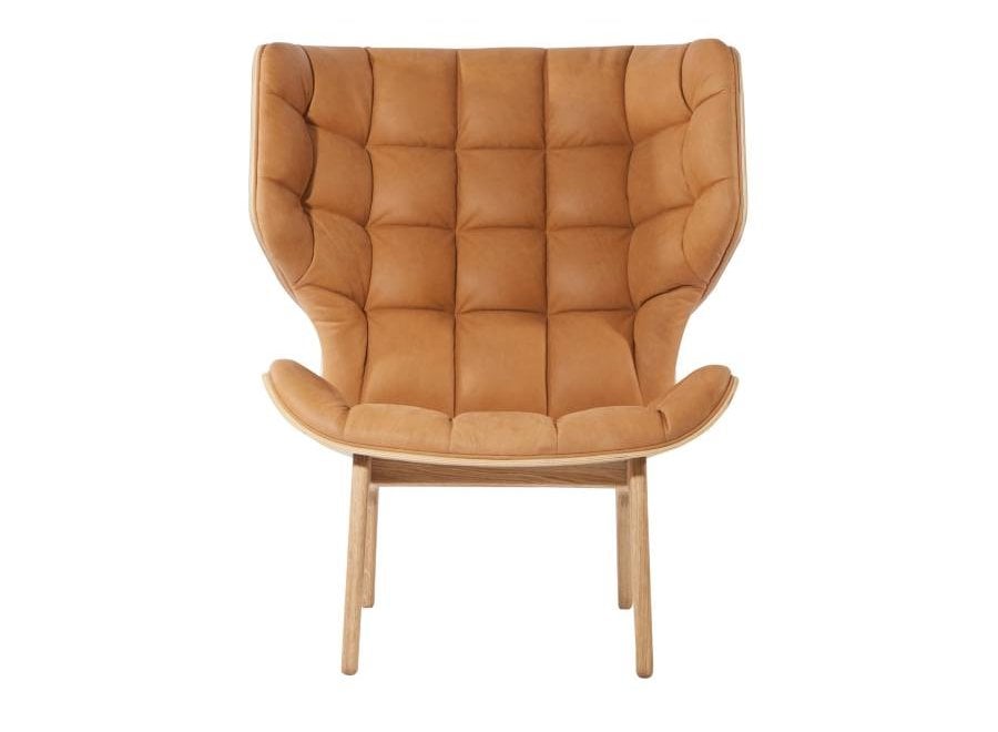 Mammoth lounge chair met vintage leather