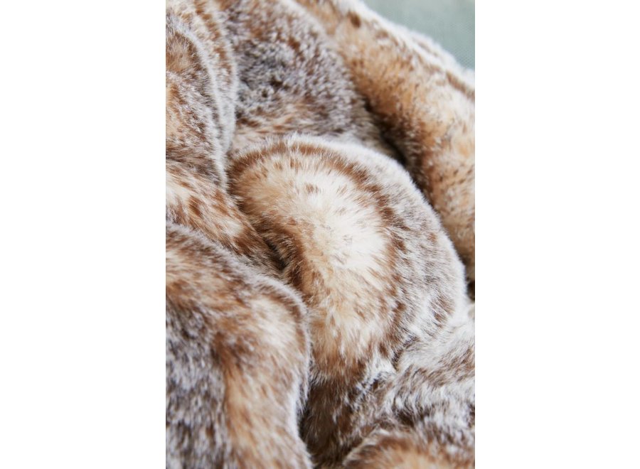 Fur plaid 'Tundrawolf' in 130 x 180cm