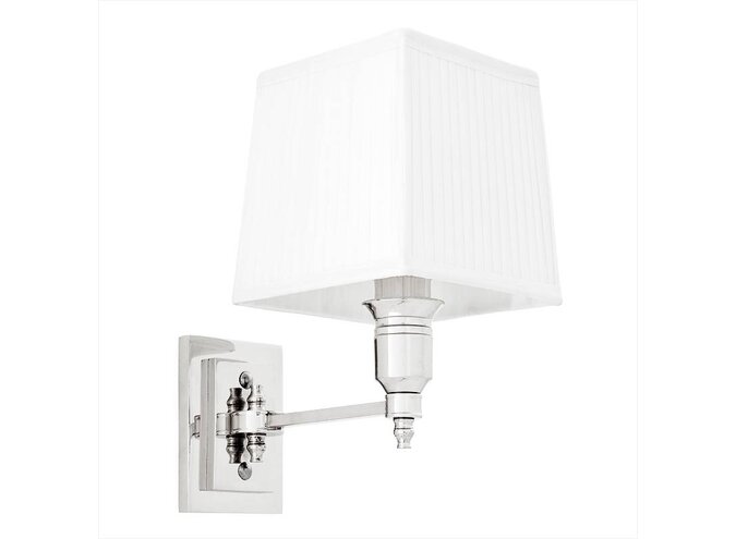 Wall lamp Lexington - Single - White/ Nickel
