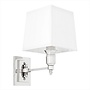 Wall lamp 'Lexington' - Single - White/ Nickel