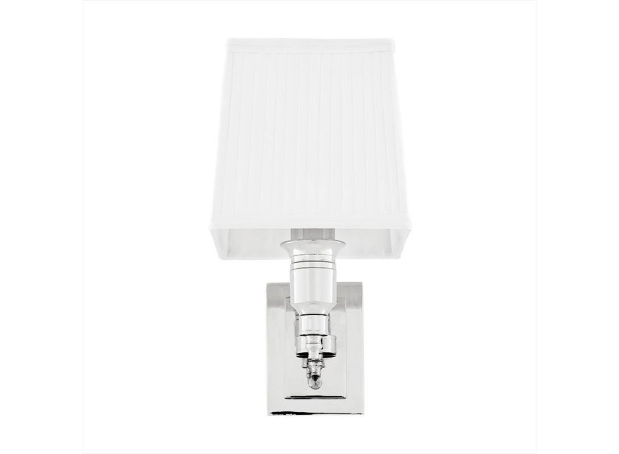 Wall lamp 'Lexington' - Single - White/ Nickel