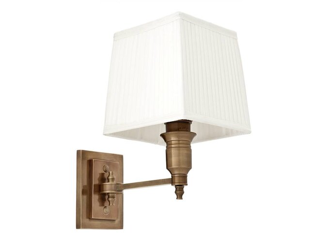 Lampe murale Lexington - Single - White / Brass