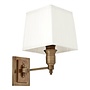Wandlamp 'Lexington' - Single - White / Brass