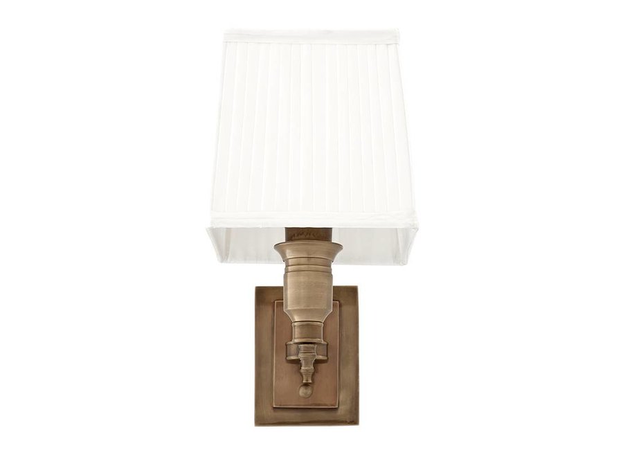 Lampe murale Lexington  - Single - White / Brass