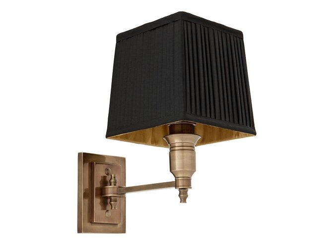 Wandlamp Lexington - Single - Black/Brass