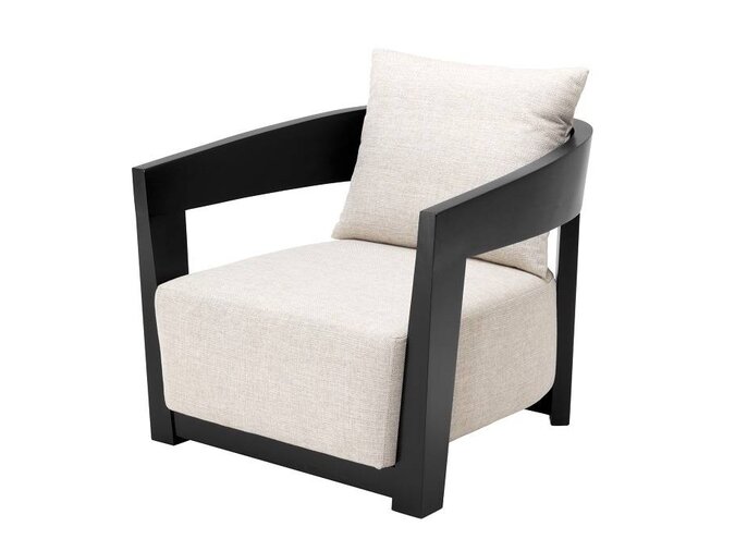 Armchair Rubautelli - Black finish