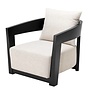 Armchair 'Rubautelli' - Black finish