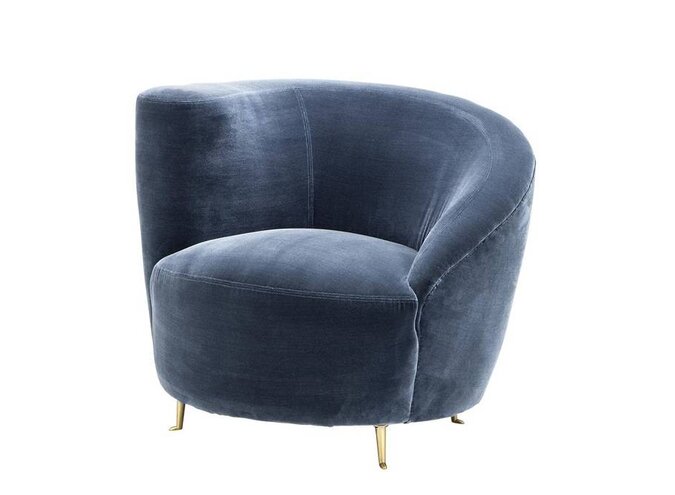 Fauteuil Khan - Cameron faded blue