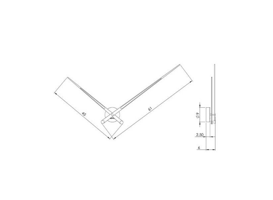 Wandklok groot Axioma L 100cm