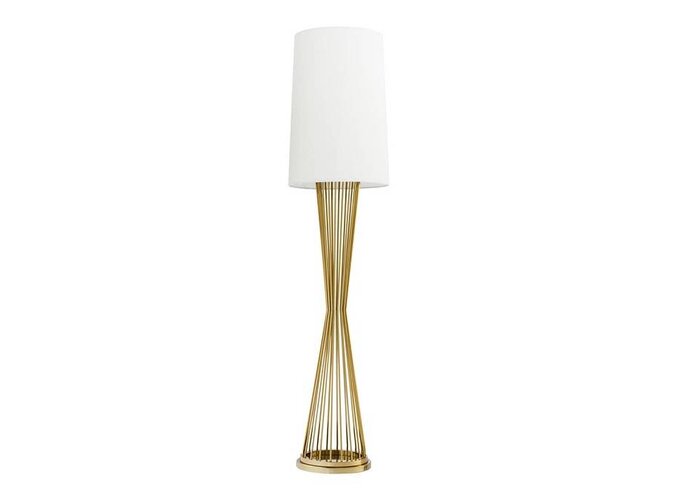 EICHHOLTZ Floor lamp 'Kingston' - brass - Wilhelmina Designs