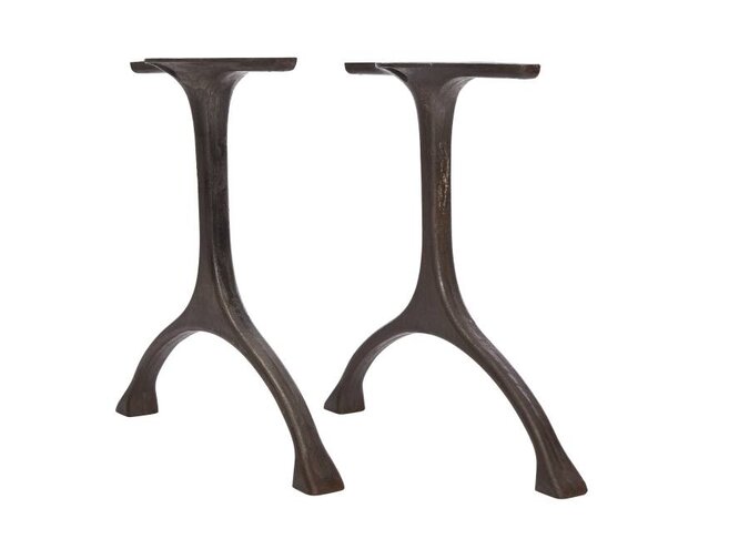 'Maiden' Iron/Tall Raw Table Legs - Set of 2