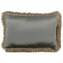 Decorative cushion Dafne Grey/Mint + Fringe Gold