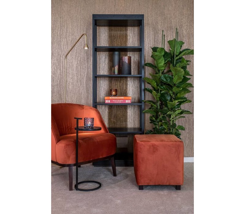 Round End table Black Aluminium Wilhelmina Designs