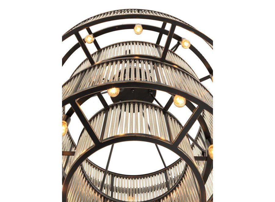 Lustre « Bernardi » en bronze, finition vintage