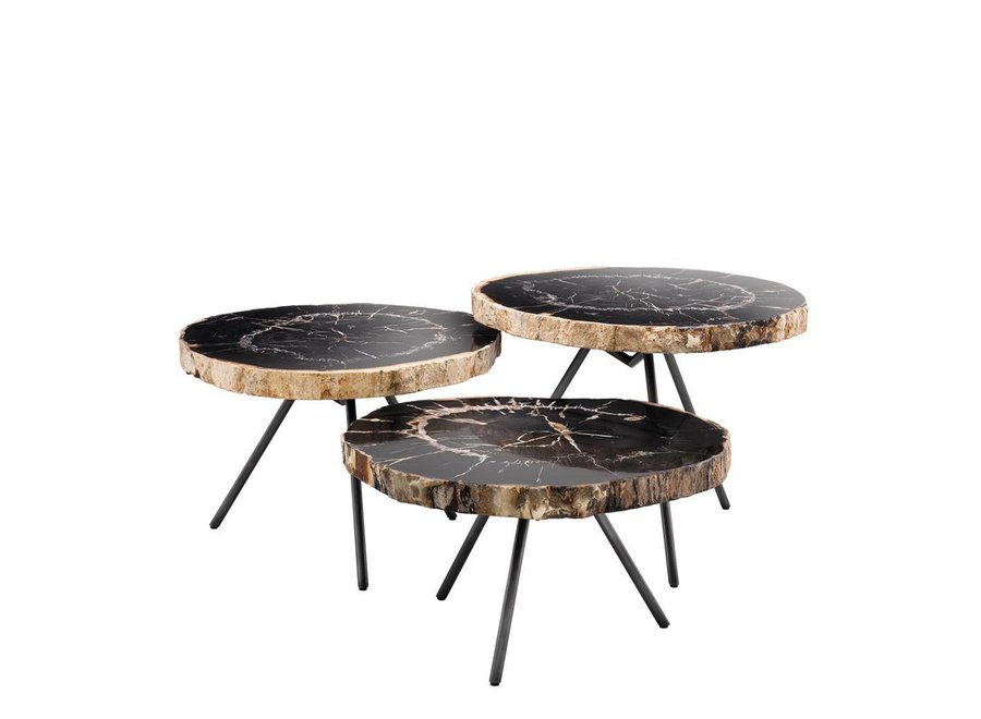 Coffee tables 'De Soto' set of 3 - Dark