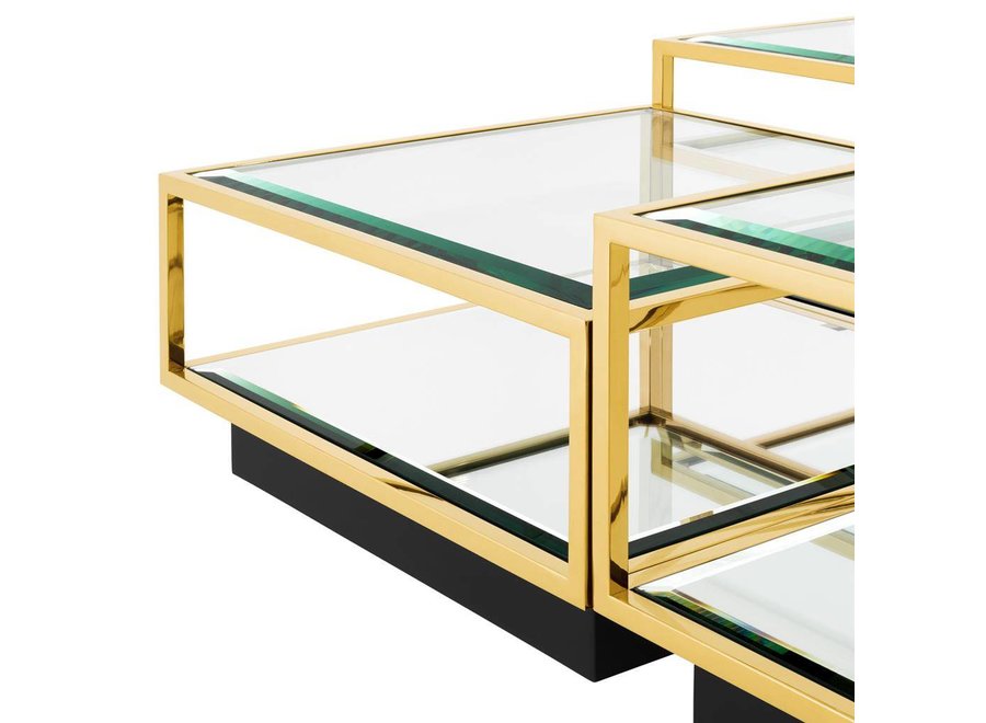 'Tortona' set of 4 Gold coffee tables