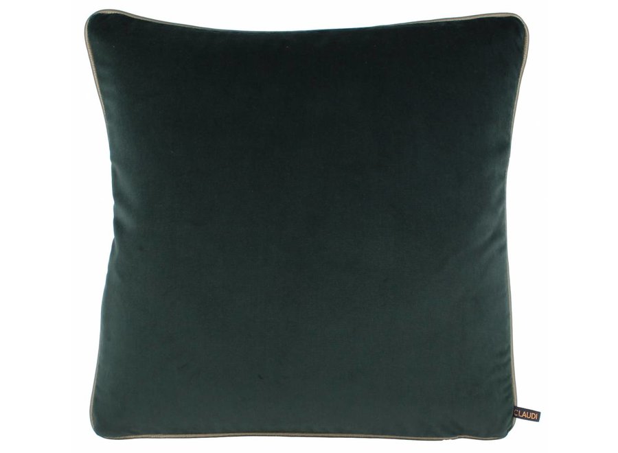 Cushion Saffi Grey/Petrol with Gold piping