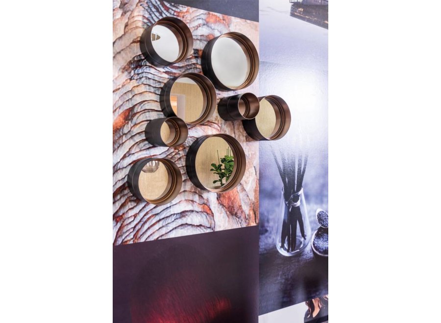 Miroirs ronds 'Frome' - Bronze