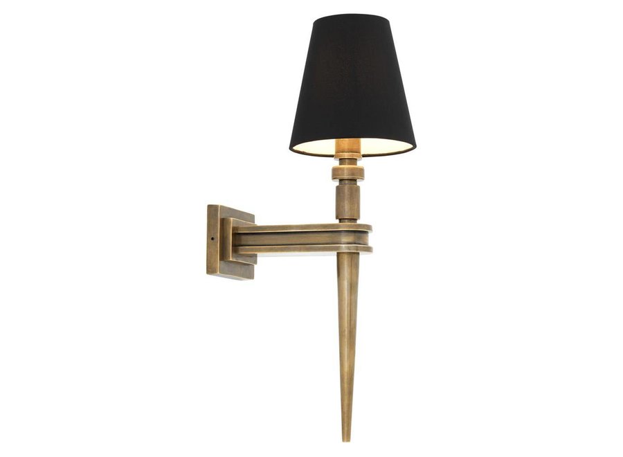 Lampe murale 'Waterloo' - Single  - Brass